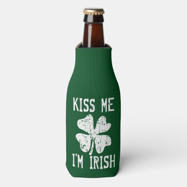KISS ME JE SUIS Jour de la Saint Patrick  glacière (Bottle Devant)