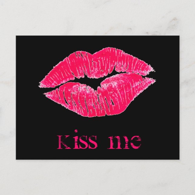 Kiss Me Lips Postkarte (Vorderseite)