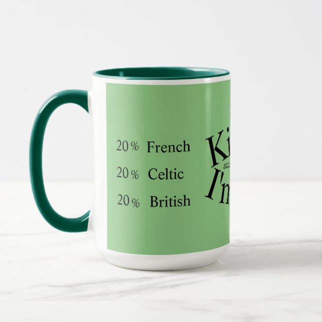 Kiss Me meine DNA sagt, ich bin irische Tasse (Links)