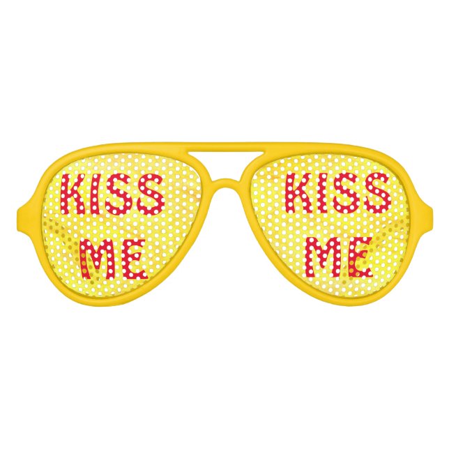 Kiss Me Party Sonnenbrille (Vorderseite)