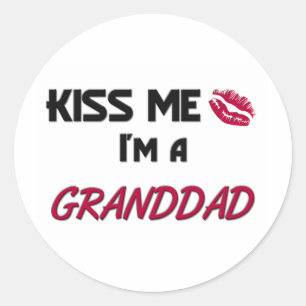 Kiss Me Runder Aufkleber