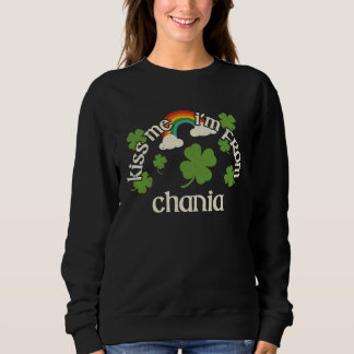 Kiss Me Shamrock City St Patrick's Day Chania Sweatshirt