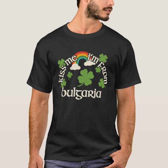 Kiss Me Shamrock  Funny St Patrick's Day Bulgaria T-Shirt (Vorderseite)