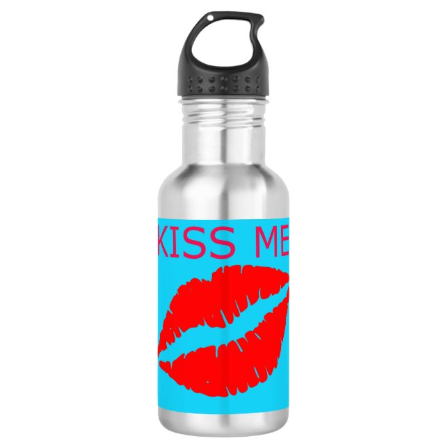 Kiss Me Trinkflasche (Vorderseite)