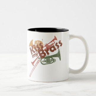 Kiss meine Brass Zweifarbige Tasse