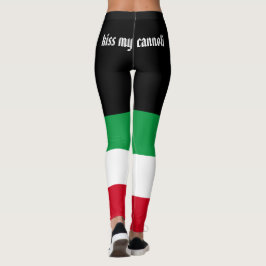 Kiss meine Cannoli lustige italienische Flagge Leggings