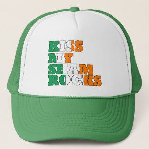 Kiss meine Kleeblätter St Patricks Truckerkappe