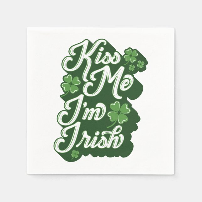 KISS MICH, ICH BIN IRISH / Party Napkins Serviette (Vorderseite)