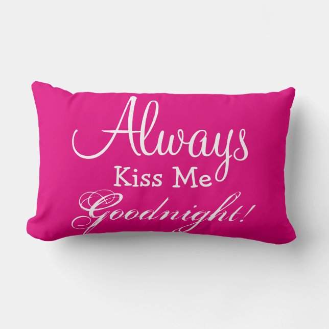KISS MIR IMMER GOODNIGHT Lumbar Kissen Kissen Kiss (Vorderseite)