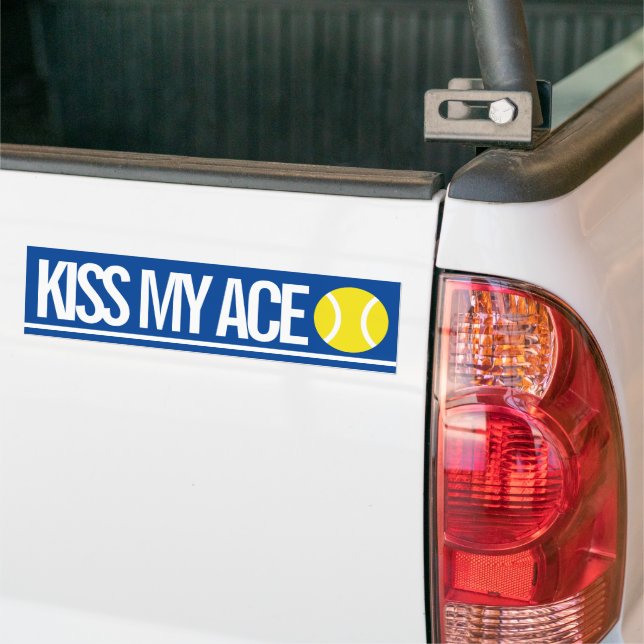 Kiss My Ace funny bumper sticker for car or truck Autoaufkleber (Auf Lkw)