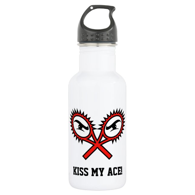 KISS MY ACE Wasserflasche für den Spieler (Vorderseite)