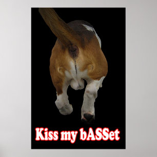 Kiss my bASSet Poster
