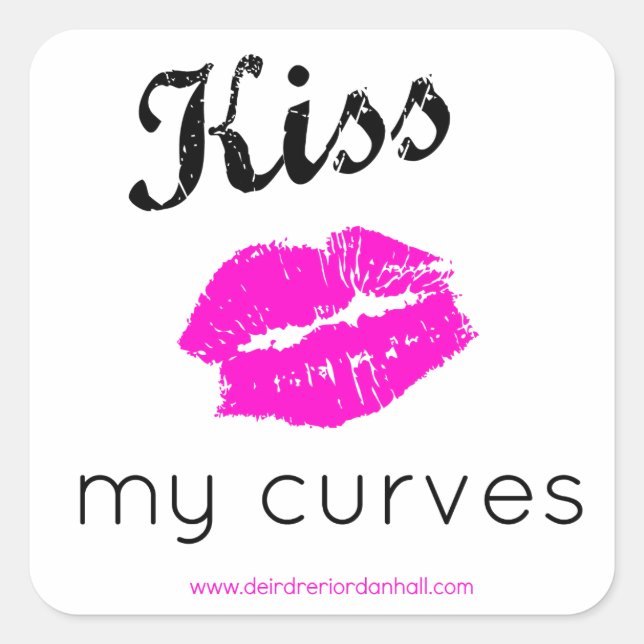 Kiss My Curves Sugar, der Roman swag Quadratischer Aufkleber (Vorderseite)