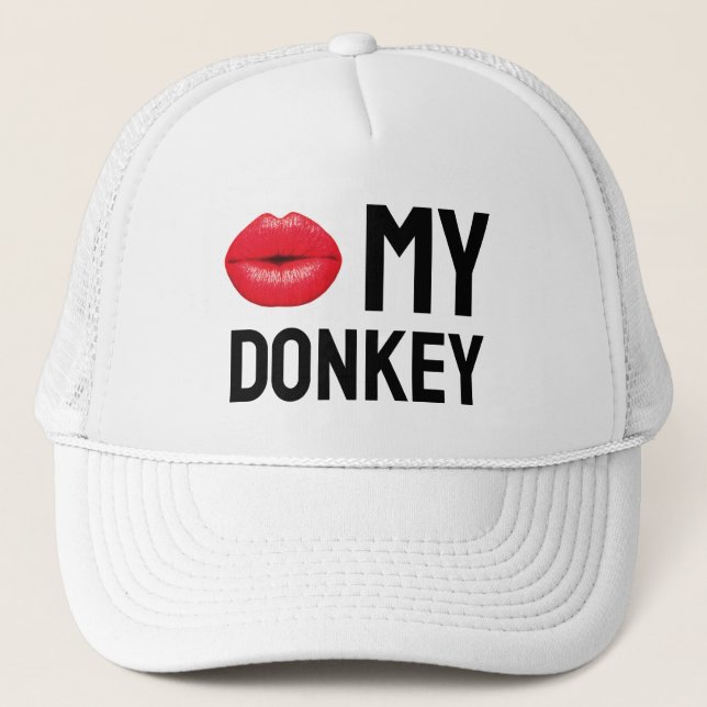 Kiss My Donkey Truckerkappe (Vorderseite)