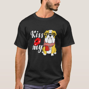Kiss My English Bulldog Liebe Pater T-Shirt