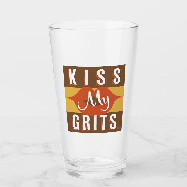Kiss My Grits Glas (Vorderseite)
