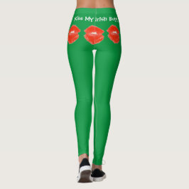 Kiss My Irish Hintern Green St Patricks Day Leggin Leggings
