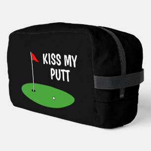 Kiss My Putt lustige Kulturtasche für Golfer Waschbeutel