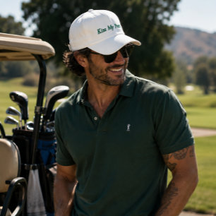'Kiss My Putt' Verspielter Papa Golf-Stil Lustiger Bestickte Baseballkappe