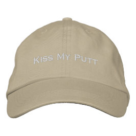 'Kiss My Putt' Verspielter Papa Golf Stil Lustiger Bestickte Baseballkappe