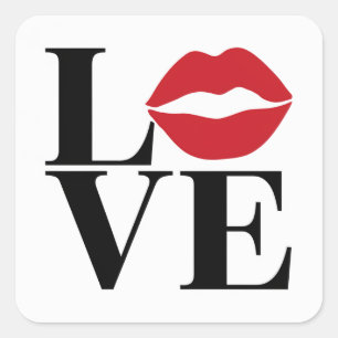 Kiss of Love: Red Lips Edition Aufkleber