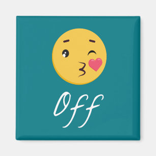 Kiss Off Emoji Funny Trendy Popular Niedlich Magnet