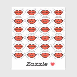 Kiss Red Lips Planner Aufkleber