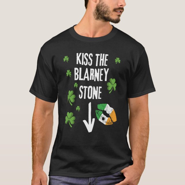 Kiss The Blarney Stone St Patricks Irish Sayings   T-Shirt (Vorderseite)
