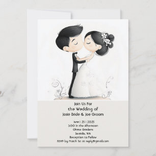 Kiss the Bride Hochzeit Einladung