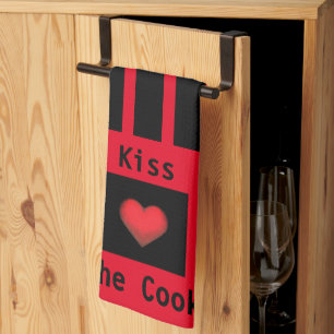 Kiss the Cook Customizable Red Kitetücher Geschirrtuch