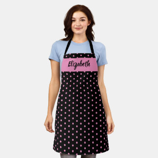 Kiss the Cook Food Koch Kitchen Baker Polka Dots Schürze