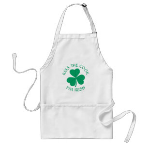 Kiss The Cook Ich bin irischer Kleeblatt St. Patri Schürze