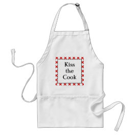 Kiss the Cook Kitchen Custom Retro Saying Schürze