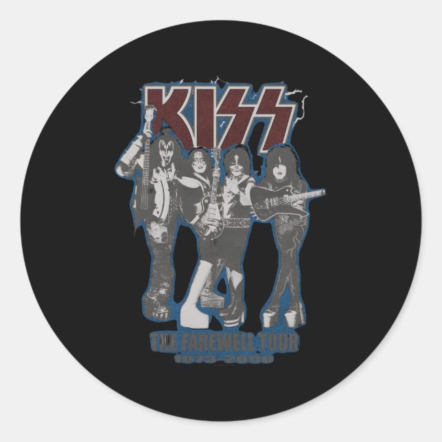 Kiss The Farewell Tour Runder Aufkleber (Vorderseite)