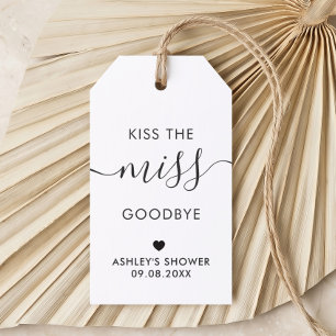 Kiss the Miss Goodbye Brautparty-Anhänger, Kraft Geschenkanhänger