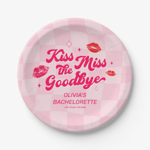 Kiss the Miss Goodbye Junggesellinnenabschied Pappteller