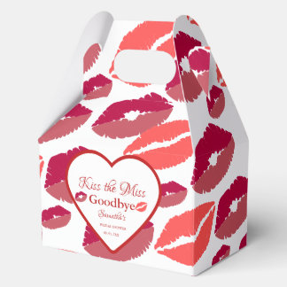 Kiss the misss goodbye valentine bridal shower geschenkschachtel