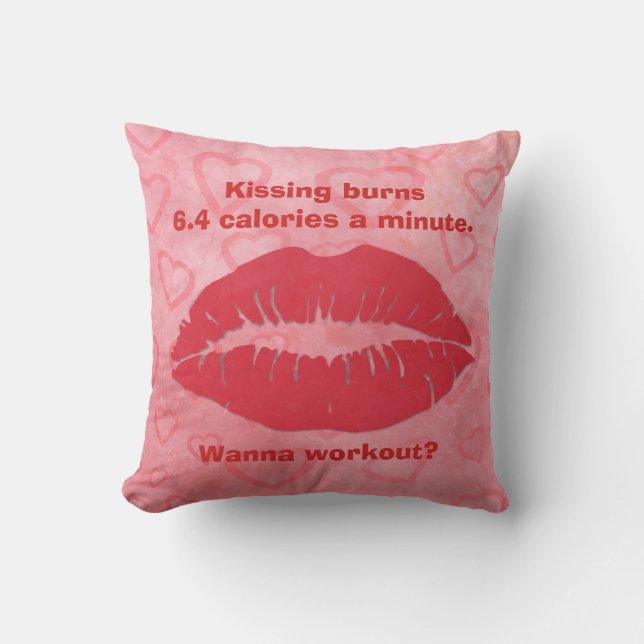 Kiss und Workout-Liebe Kissen (Vorderseite)