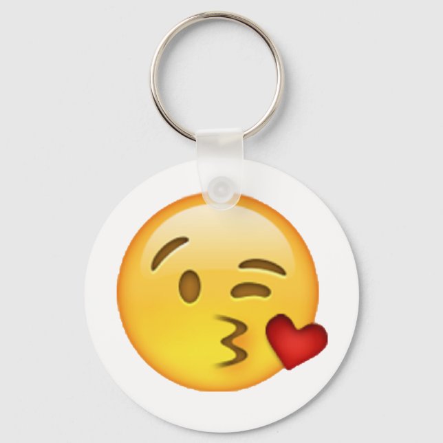 Kiss werfen - Emoji Schlüsselanhänger (Vorderseite)
