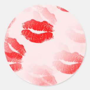 Kissable Lippenaufkleber Runder Aufkleber