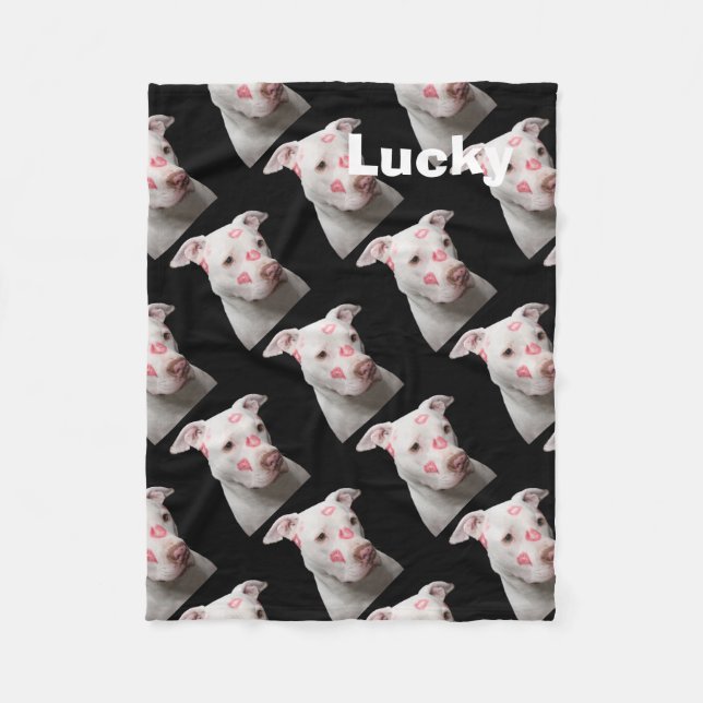 Kissable Pitbull Fleecedecke (Vorderseite)