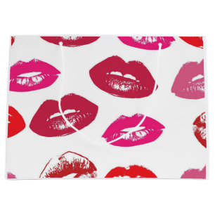 Kissbare Lippen (Küsseln der Lippen, Rot und Rosa Große Geschenktüte