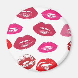 Kissbare Lippen (Küsseln der Lippen, Rot und Rosa  Magnet