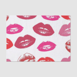 Kissbare Lippen (Küsseln der Lippen, Rot und Rosa  Seidenpapier