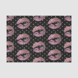 Kissbare Rosa Glitzer Lippen Seidenpapier