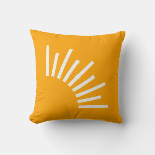 Kissen - 16" x 16" orange mit Logomark