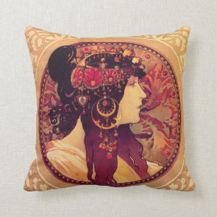 Kissen Alphonse Mucha Donna Orechini
