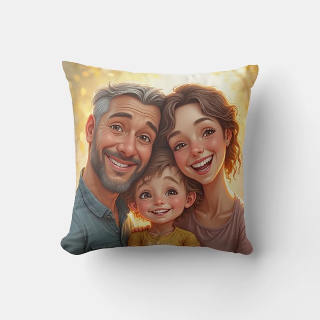Kissen als harmonische Familie (Vorderseite)