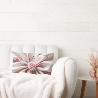 Kissen aus Lendenwirbel mit Rose für Sofa, Stuhl u