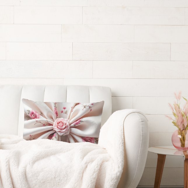 Kissen aus Lendenwirbel mit Rose für Sofa, Stuhl u (Liege)